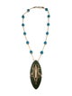 Tory Burch Resin Camille Grasshopper Pendant Necklace