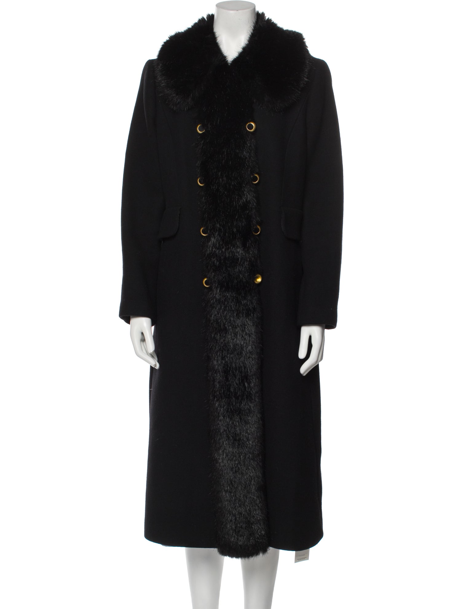 Tory Burch Wool Faux Fur Coat