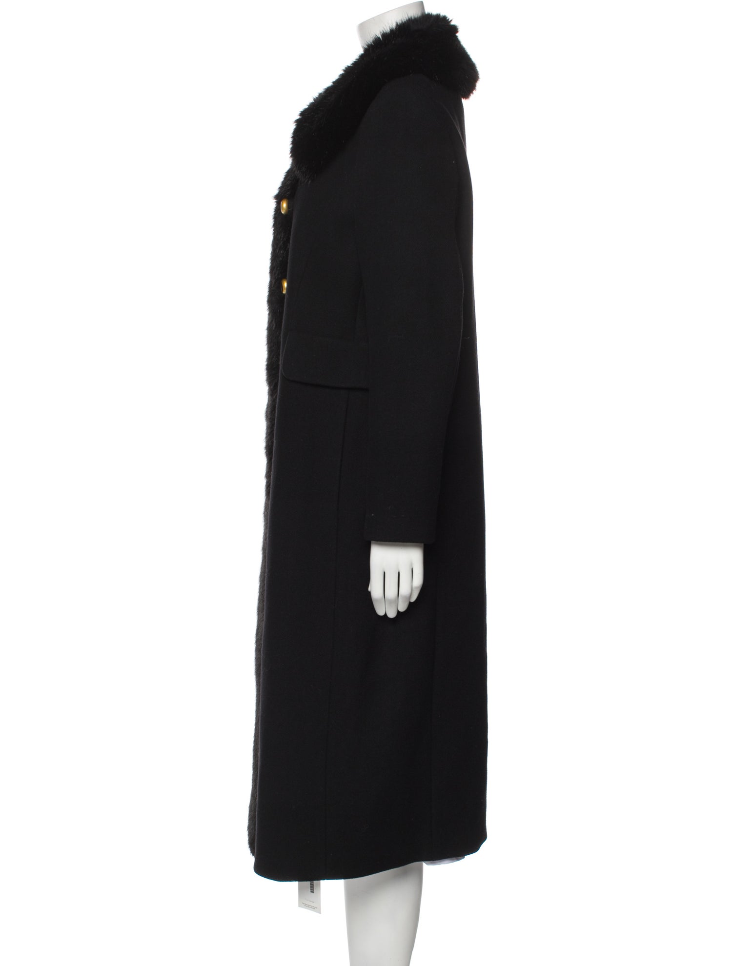 Tory Burch Wool Faux Fur Coat