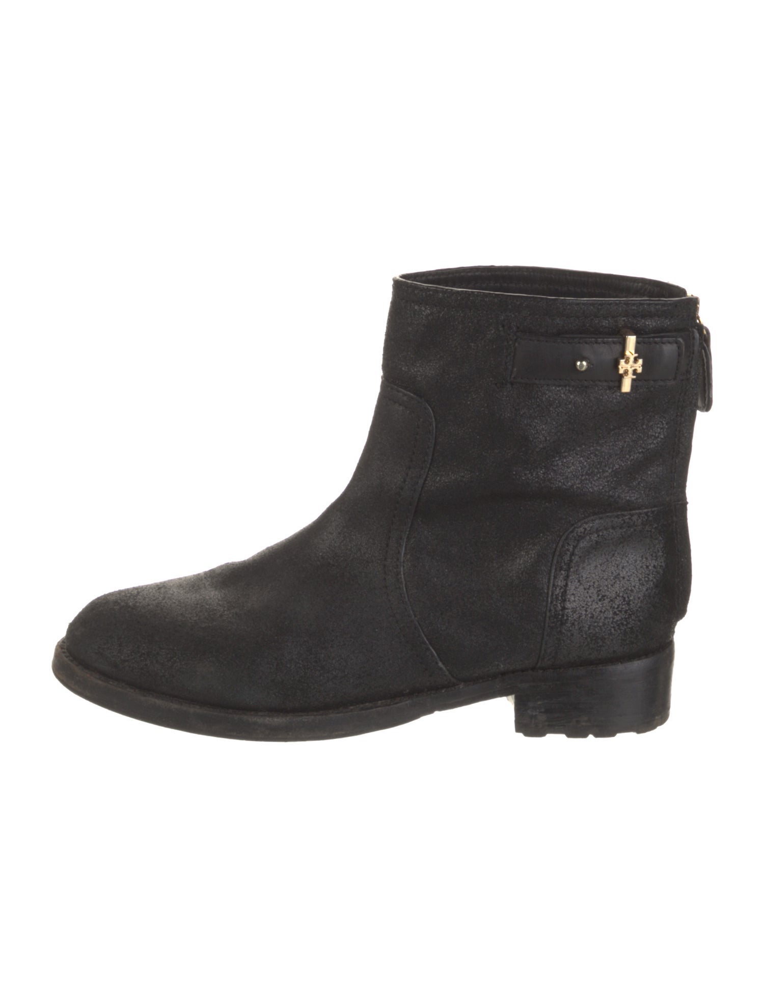 Tory Burch Leather Moto Boots