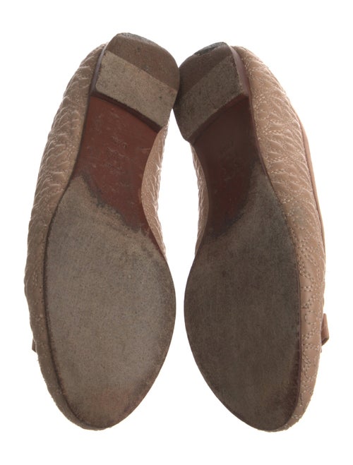 Tory Burch Leather Bow Accents Ballet Flats