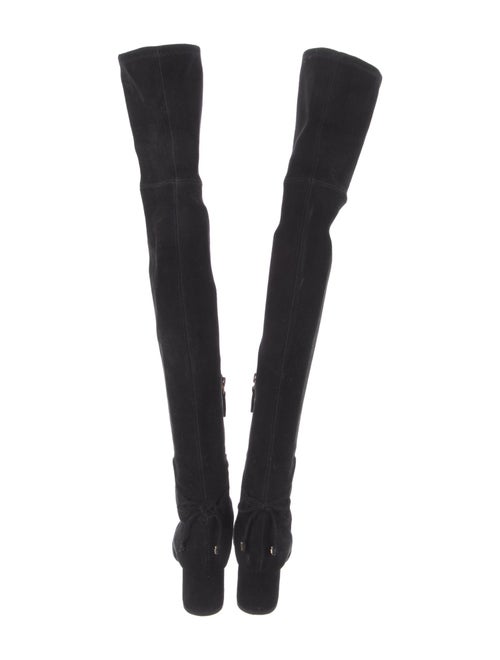 Tory Burch Suede Bow Accents Boots