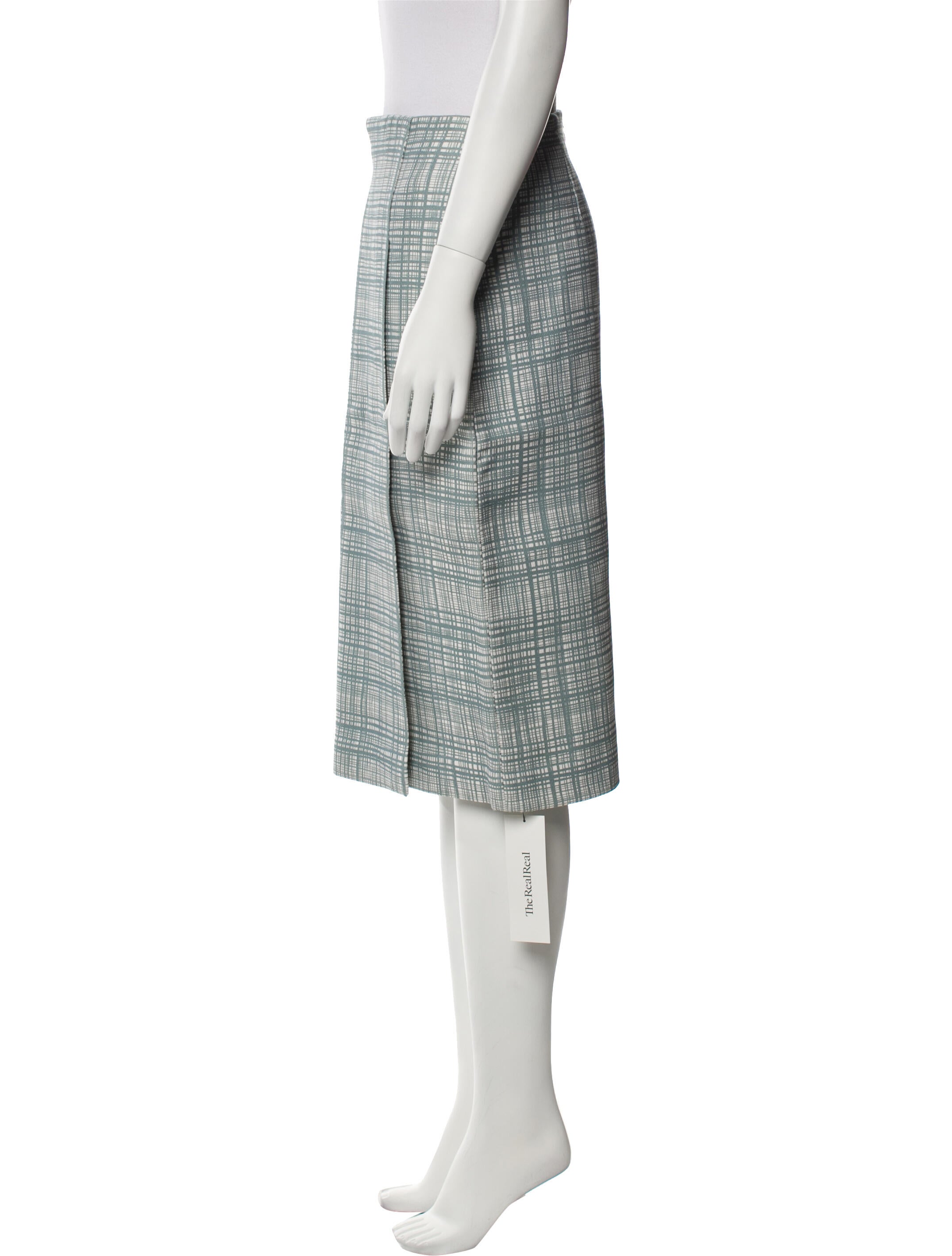 Tory Burch Plaid Print Knee-Length Skirt