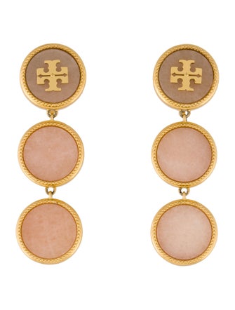 Tory Burch Semi-Precious Clip-On Drop Earrings