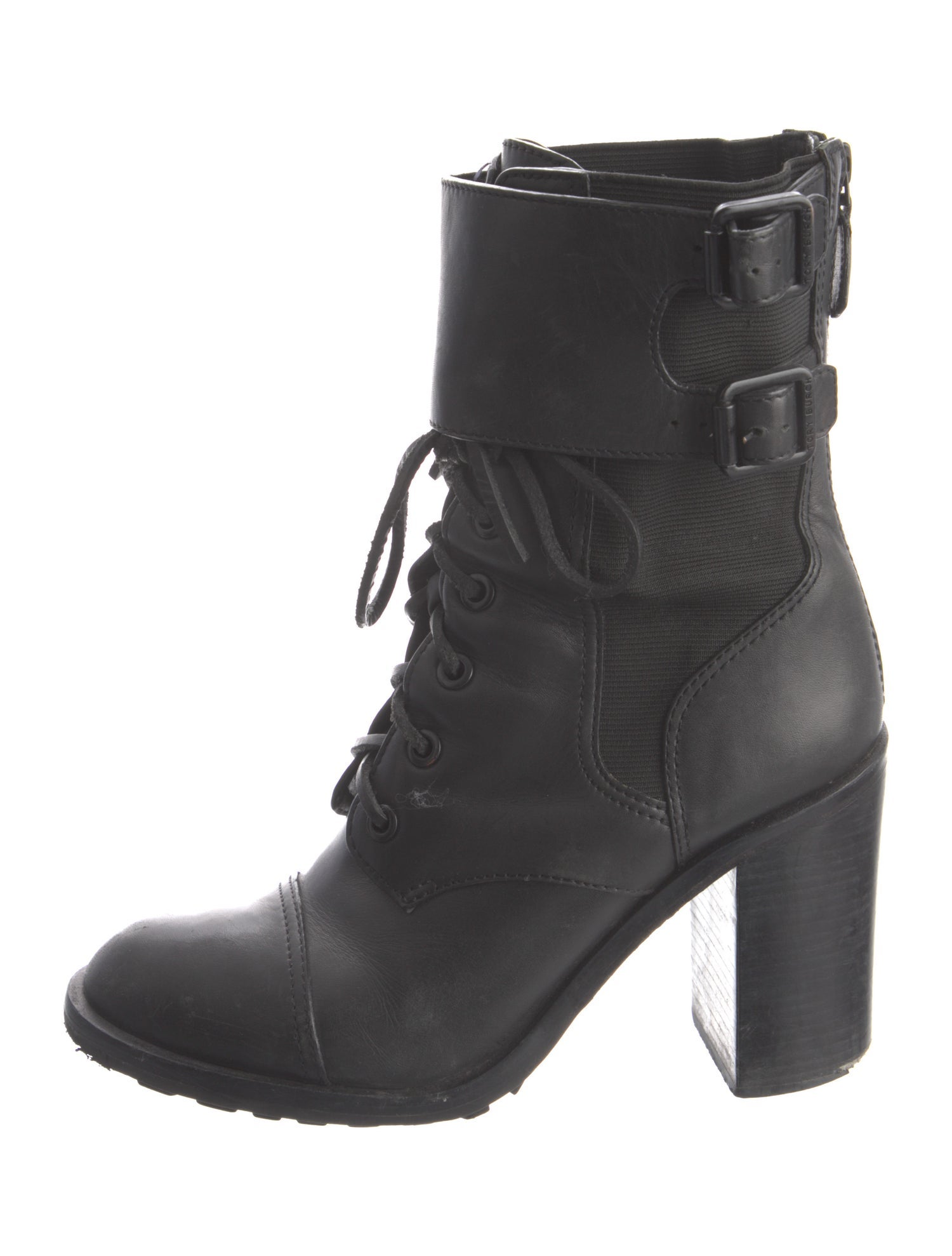 Tory Burch Leather Combat Boots