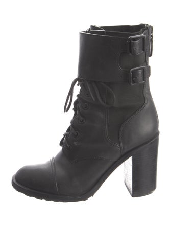 Tory Burch Leather Combat Boots
