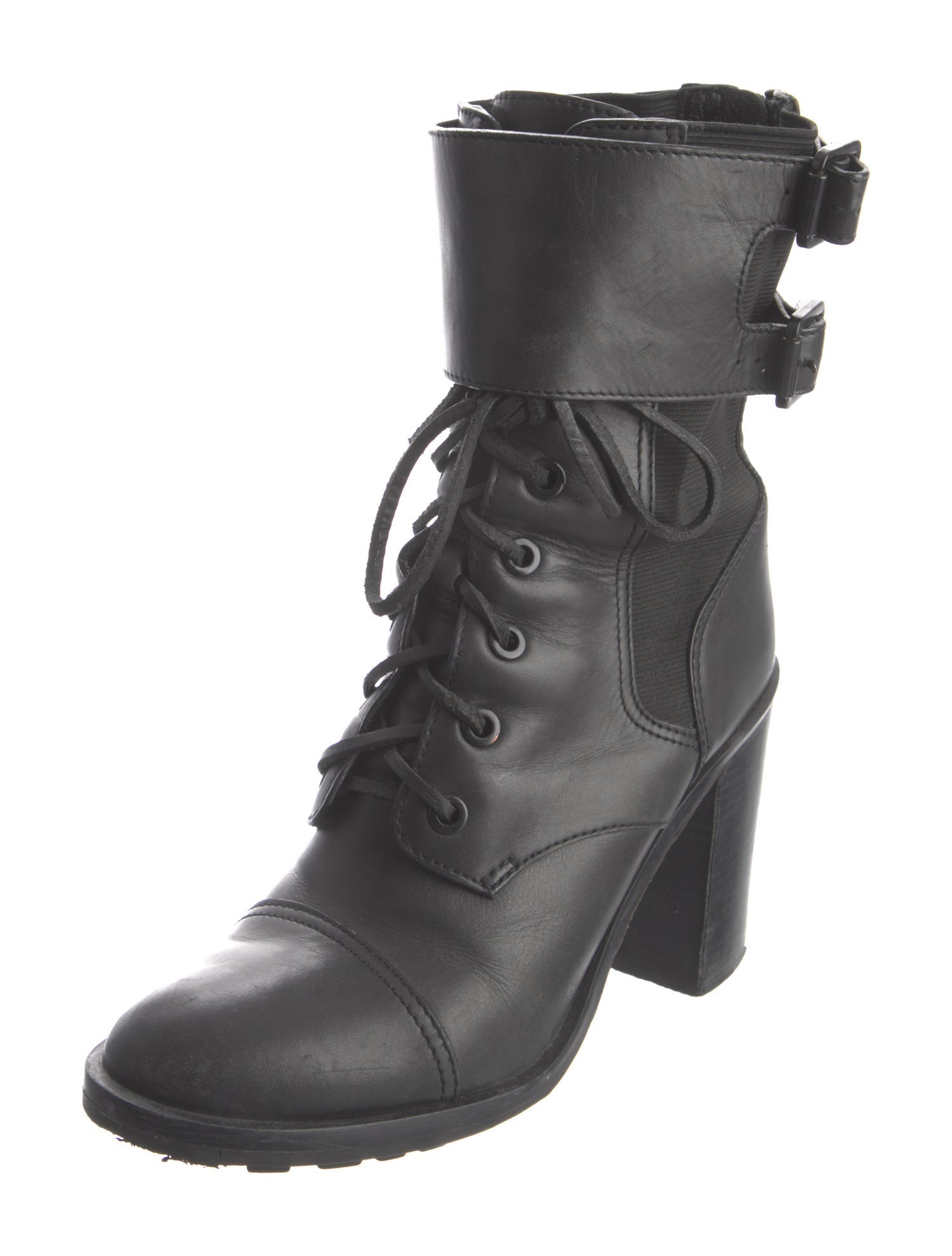 Tory Burch Leather Combat Boots