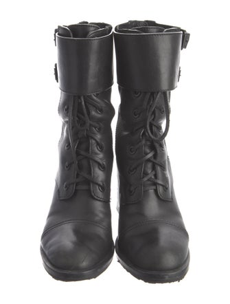 Tory Burch Leather Combat Boots