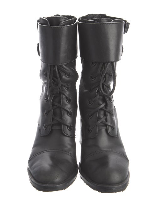 Tory Burch Leather Combat Boots