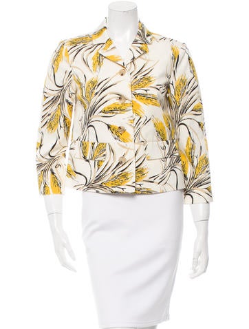 Tory Burch Printed Notch-Lapel Jacket