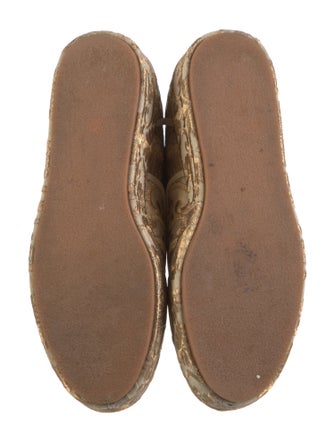 Tory Burch Printed Embroidered Accent Oxfords