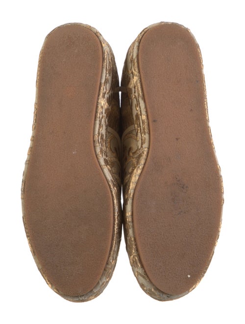 Tory Burch Printed Embroidered Accent Oxfords