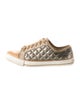 Tory Burch Quilted Pattern Leather Sneakers