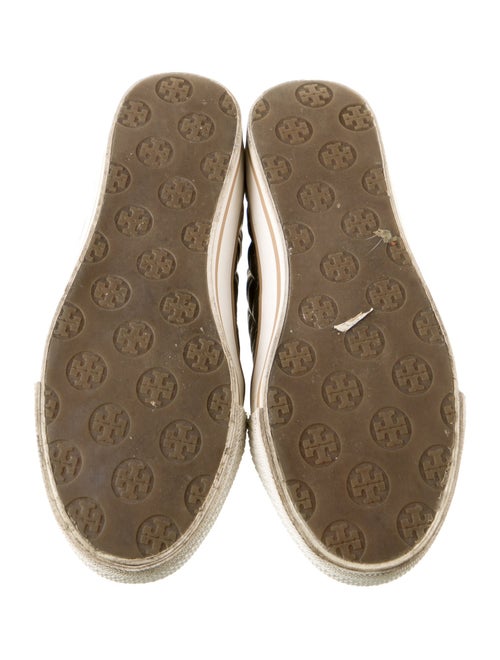 Tory Burch Quilted Pattern Leather Sneakers