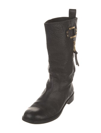 Tory Burch Leather Moto Boots