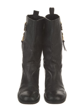 Tory Burch Leather Moto Boots
