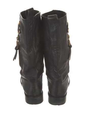 Tory Burch Leather Moto Boots