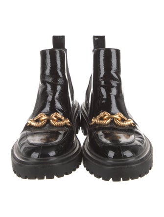 Tory Burch Patent Leather Combat Boots