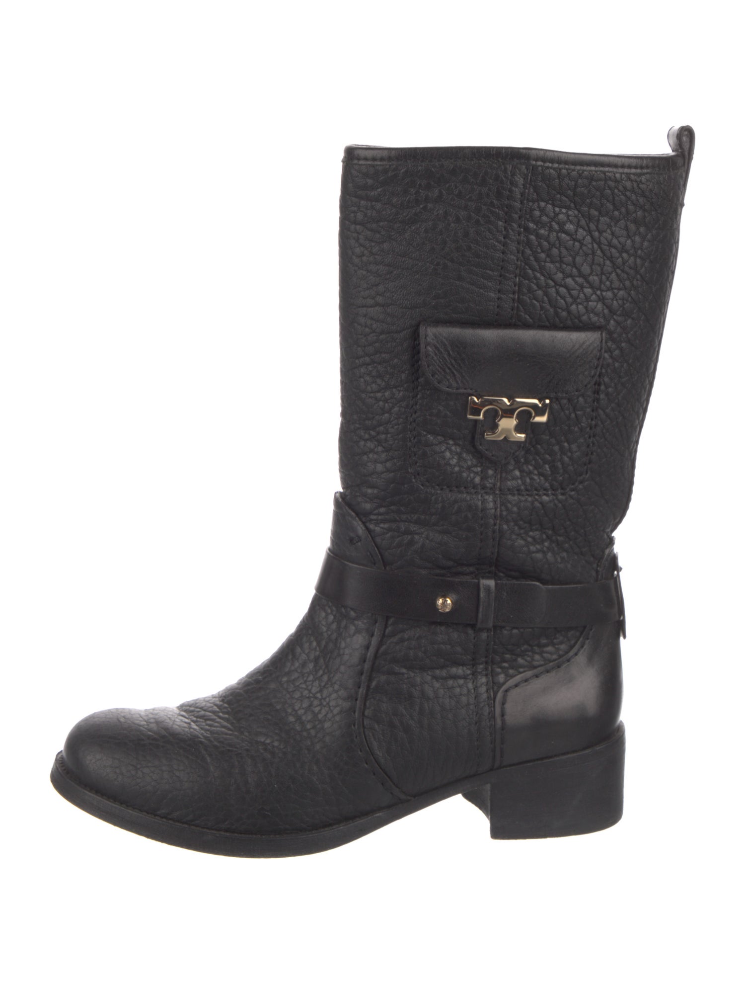 Tory Burch Leather Moto Boots