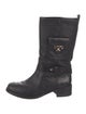 Tory Burch Leather Moto Boots
