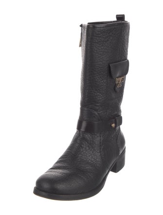 Tory Burch Leather Moto Boots