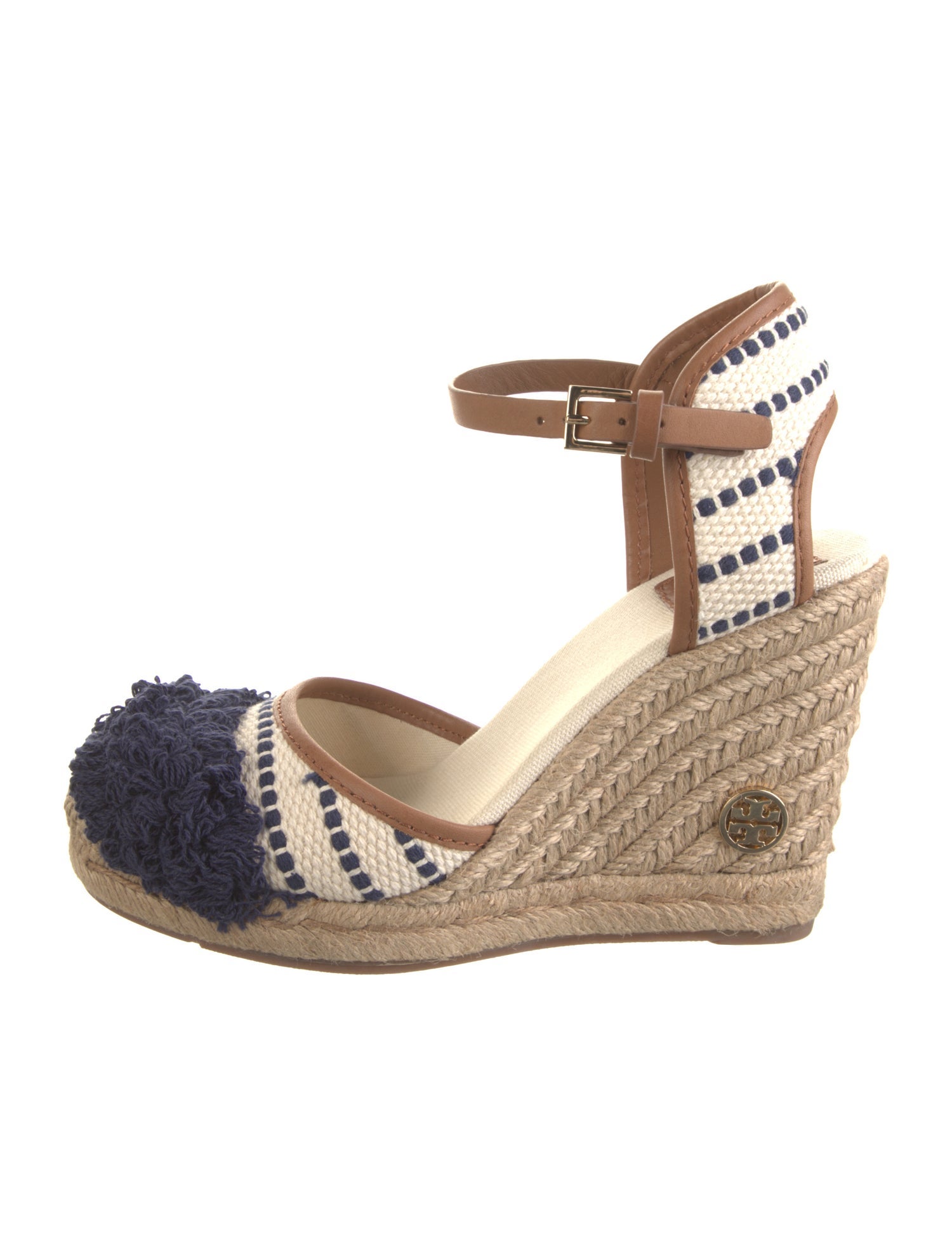 Tory Burch Canvas Striped Espadrilles