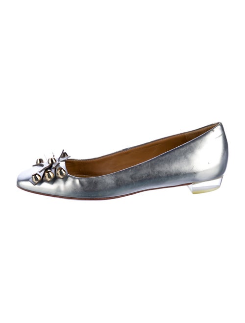 Tory Burch Leather Studded Accents Ballet Flats