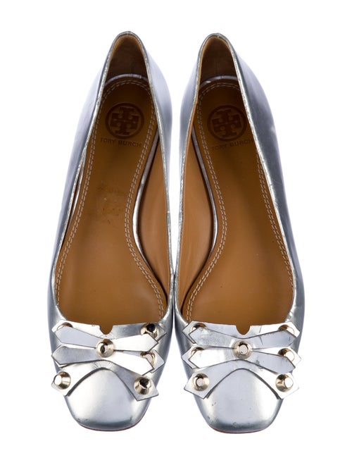 Tory Burch Leather Studded Accents Ballet Flats