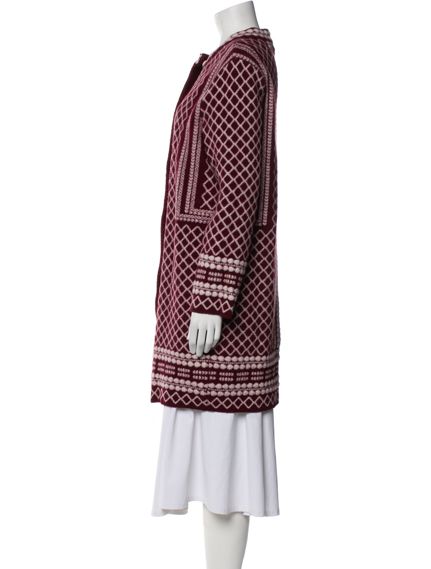 Tory Burch Merino Wool Printed Coat