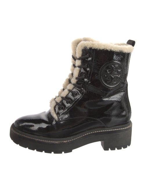 Tory Burch Patent Leather Combat Boots
