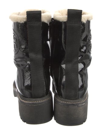 Tory Burch Patent Leather Combat Boots