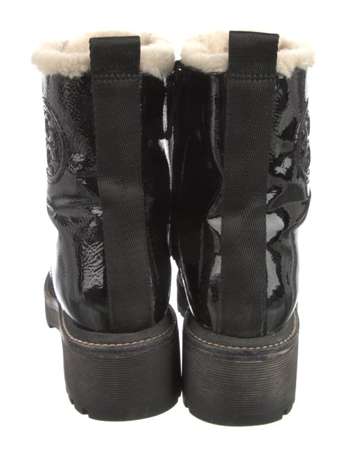Tory Burch Patent Leather Combat Boots