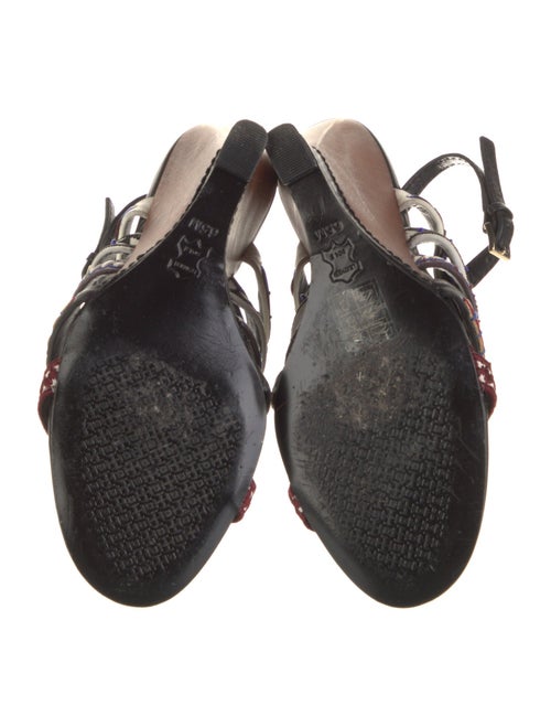 Tory Burch Leather Patterned Slingback Sandals