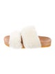 Tory Burch Shearling Fur Trim Slides
