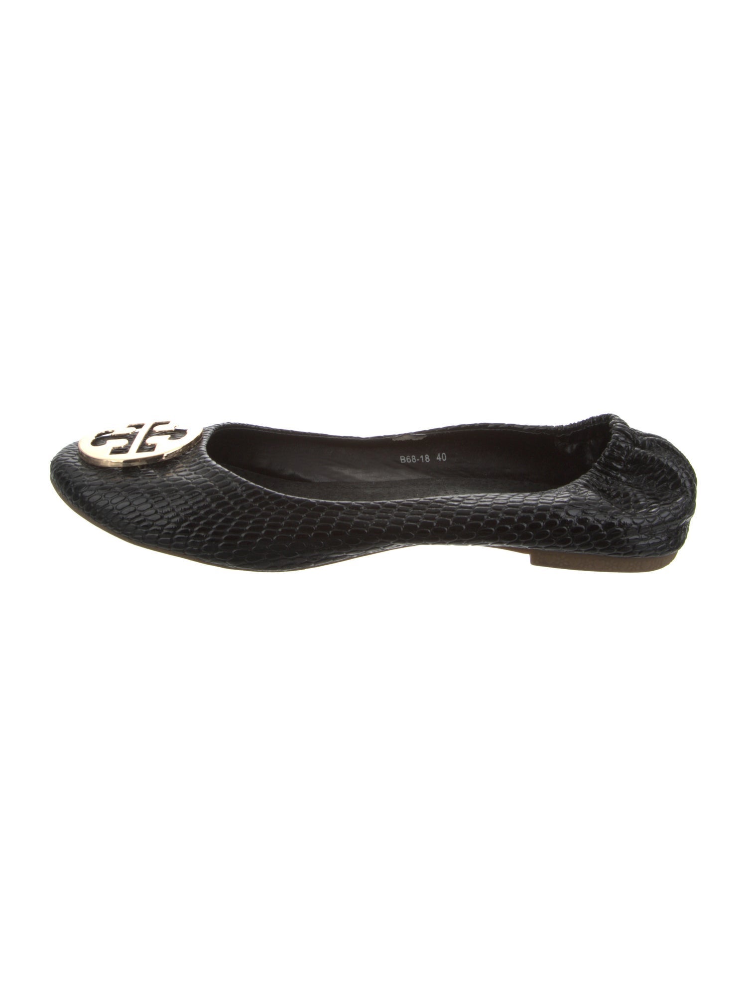 Tory Burch Leather Animal Print Ballet Flats