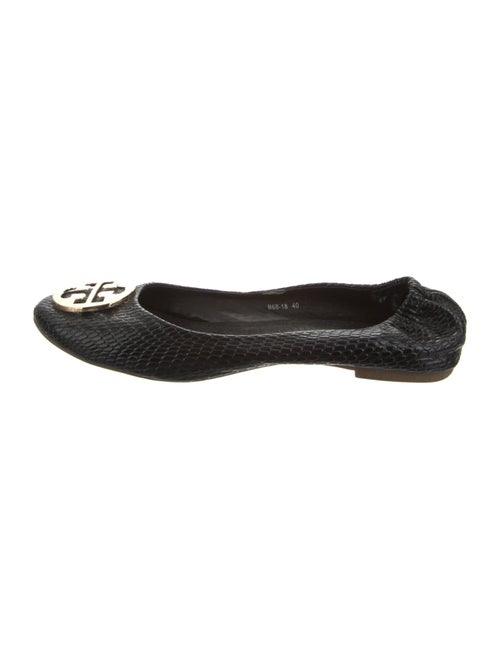 Tory Burch Leather Animal Print Ballet Flats