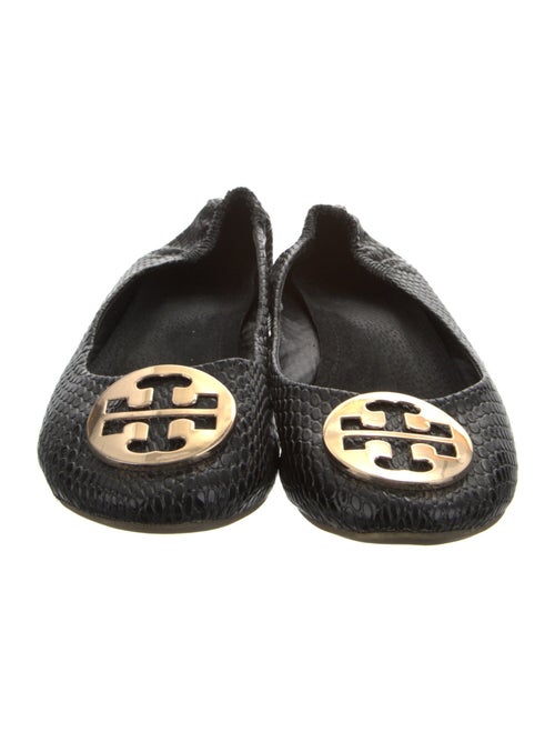 Tory Burch Leather Animal Print Ballet Flats