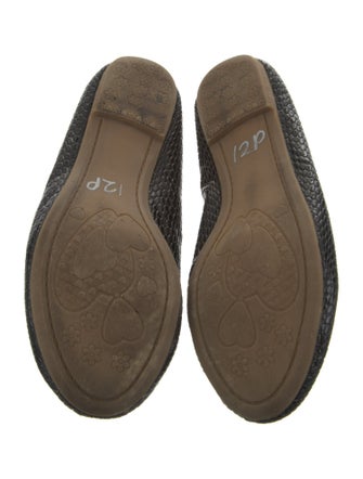 Tory Burch Leather Animal Print Ballet Flats