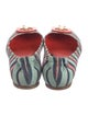 Tory Burch Canvas Striped Ballet Flats