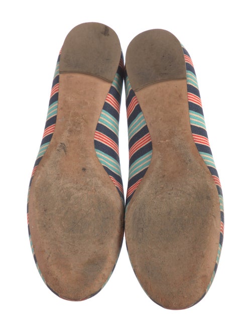 Tory Burch Canvas Striped Ballet Flats