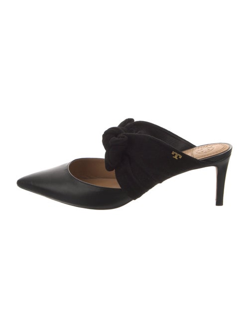 Tory Burch Leather Bow Accents Mules