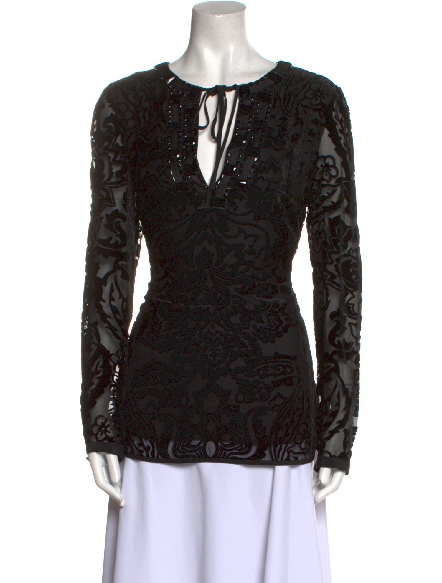 Tory Burch Silk Lace Pattern Tunic