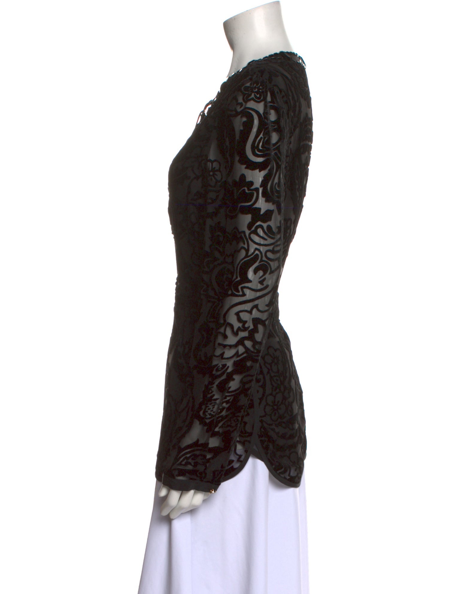 Tory Burch Silk Lace Pattern Tunic