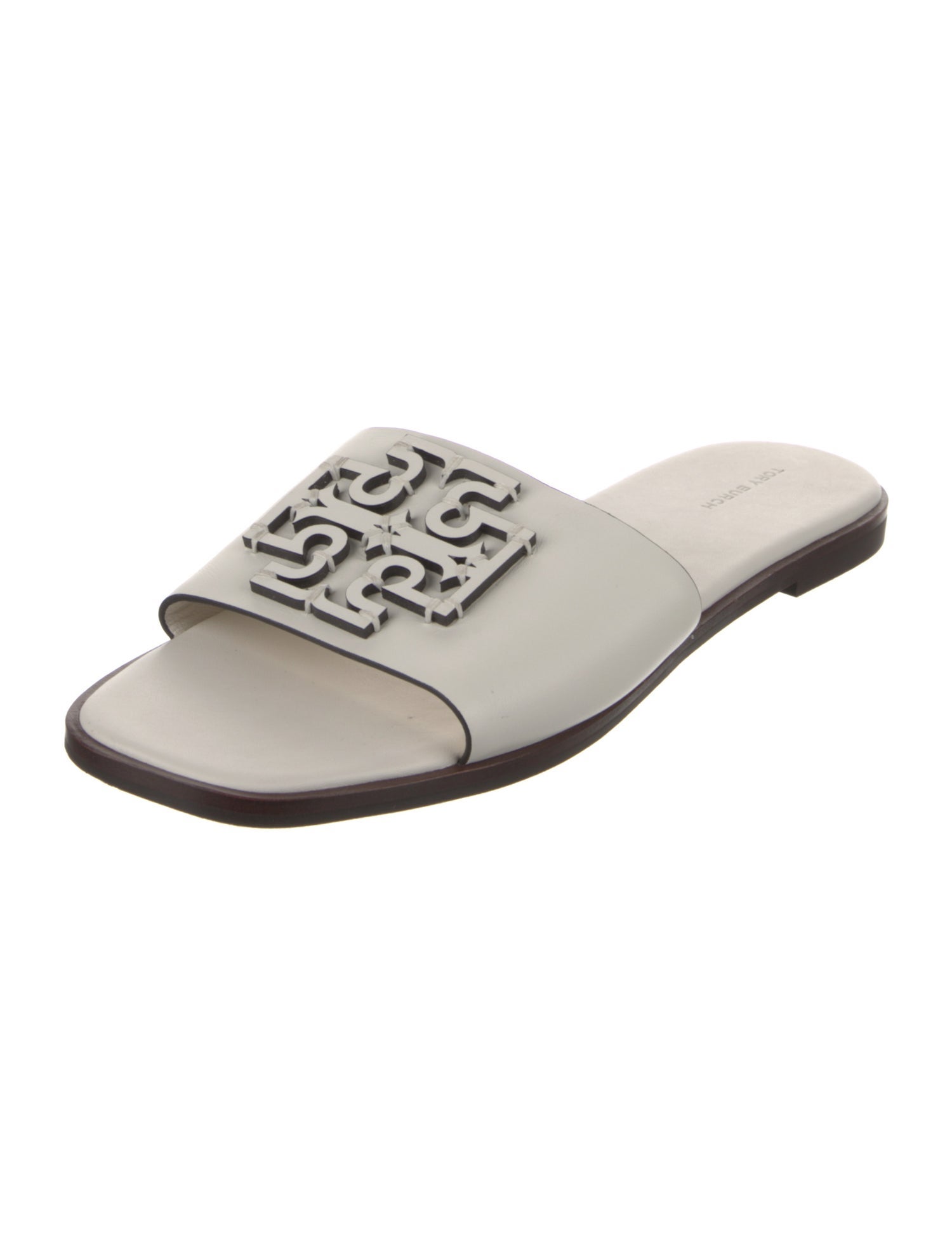 Tory Burch Leather Printed Slides