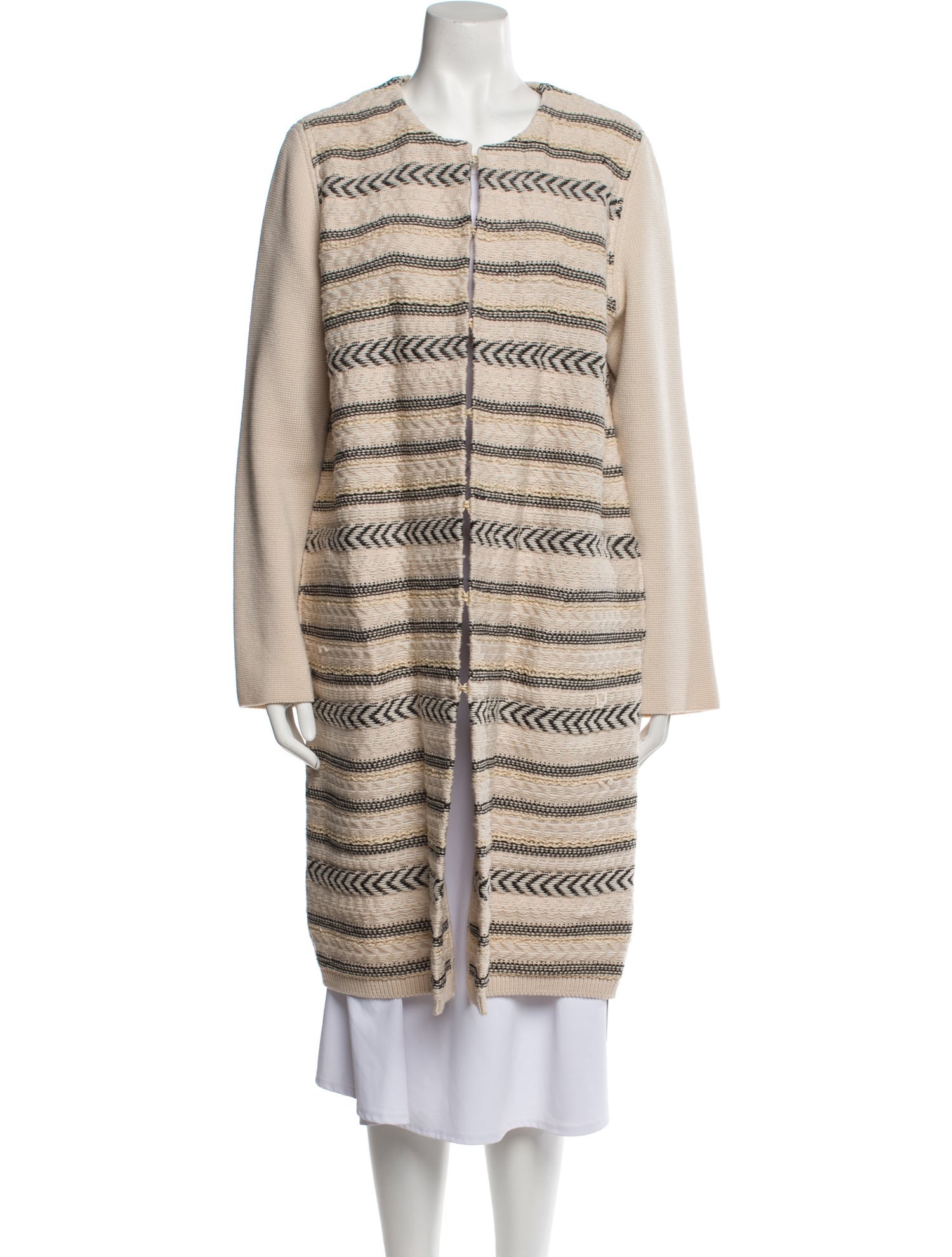 Tory Burch Wool Striped Coat