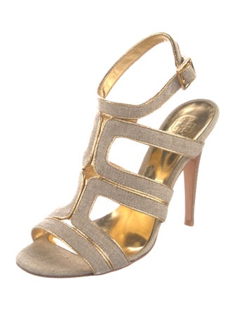 Tory Burch Canvas Gladiator Sandals