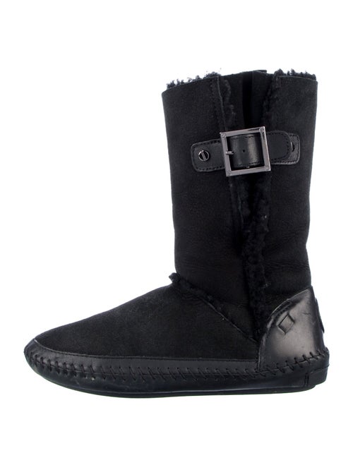 Tory Burch Suede Whipstitch Trim Boots