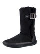 Tory Burch Suede Whipstitch Trim Boots