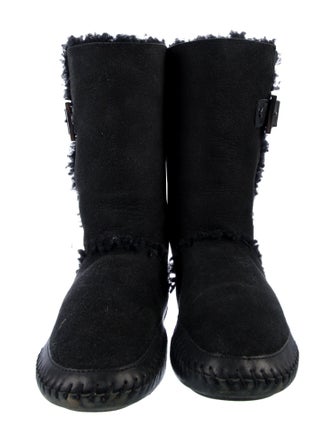 Tory Burch Suede Whipstitch Trim Boots