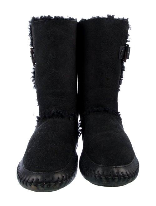 Tory Burch Suede Whipstitch Trim Boots